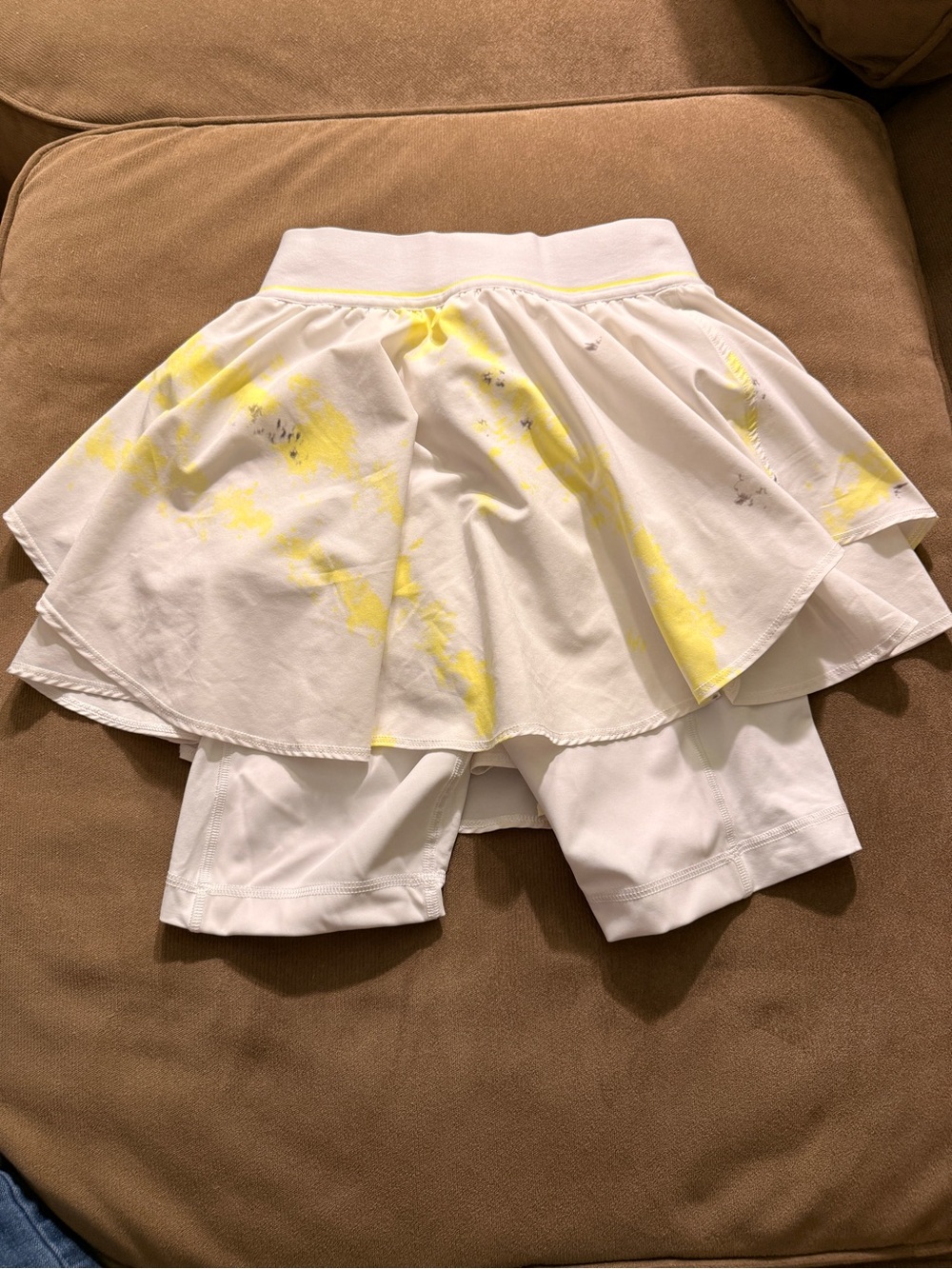 NWOT Lululemon Tennis Skort RARE Transverse Yellow White, Size 4